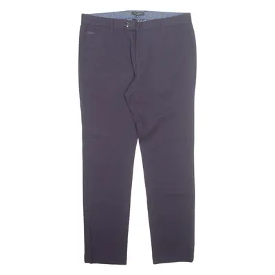 TED BAKER Chino Mens Trousers Purple Regular Tapered W34 L30