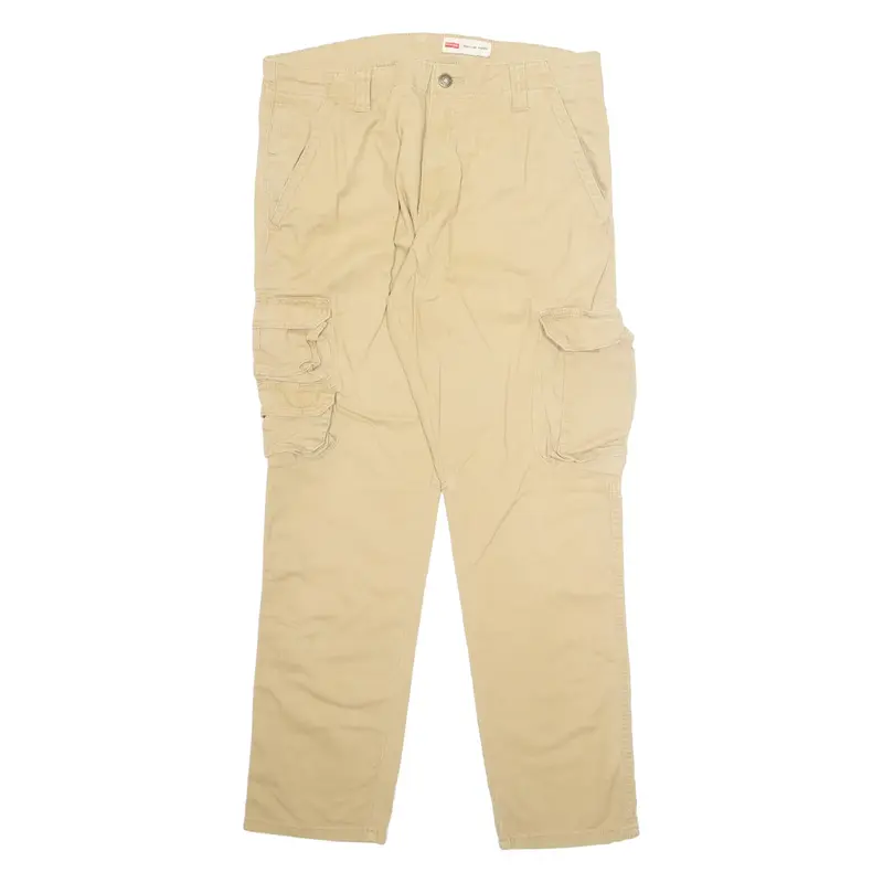WRANGLER Cargo Mens Trousers Beige Regular Tapered W33 L30