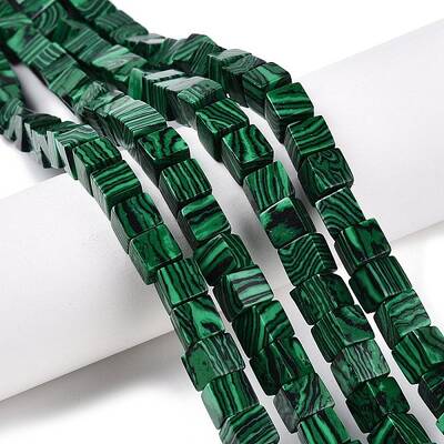 Synthetic Malachite Beads Strands