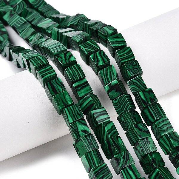Synthetic Malachite Beads Strands