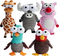 Nocciola 5 PCS Entire Barnyard Dog Toys with Squeaky Sounds, Christmas gift, Durable and Stimulating Plush Toys for Small to ...