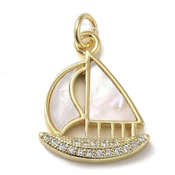 Brass Micro Pave Cubic Zirconia Pendants