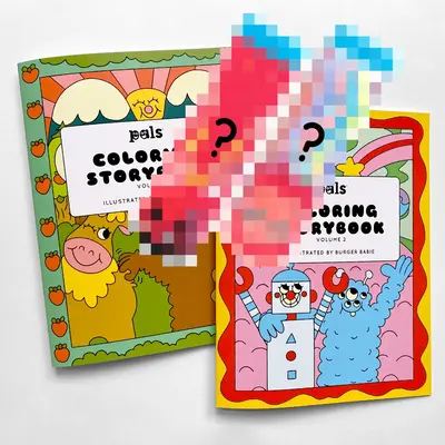 MYSTERY SOCKS + COLORING BOOKS BUNDLE | Bundle: ADULT SMALL + VOL 1 & 2