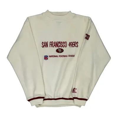 San Francisco 49Ers Pro Line Nfl Sweatshirt - Medium Cream Polyester Blend