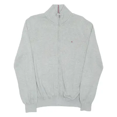 TOMMY HILFIGER Mens Jumper Grey Tight Knit M