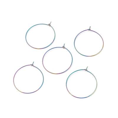 Ion Plating(IP) 316 Surgical Stainless Steel Hoop Earrings Findings