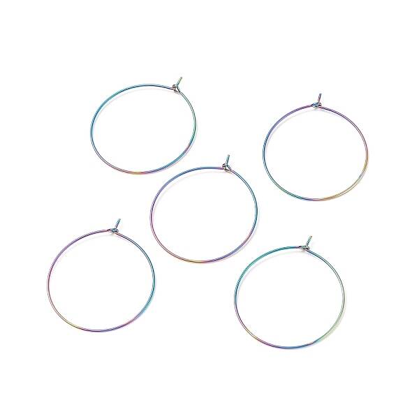 Ion Plating(IP) 316 Surgical Stainless Steel Hoop Earrings Findings