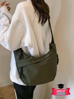 Women's Fashionable Solid Color Nylon Crossbody Bag, Large Capacity Zipper Everyday Bag, Crossbody Bag Women, Work Bag for Wo...