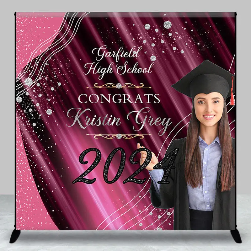 Pink Prom Senior Custom Photo Grad Backdrop - Aperturee