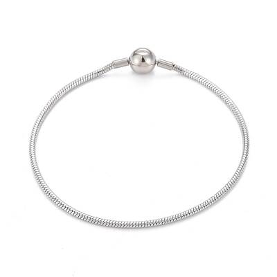 Tarnish Resistant 304 Stainless Steel Round Snake Chain Bracelet Making