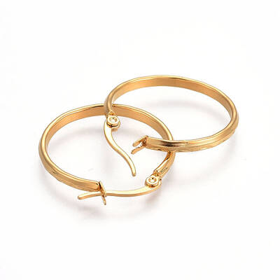 Ion Plating(IP) 304 Stainless Steel Hoop Earrings