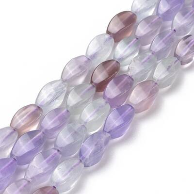 Natural Twist Fluorite Beads Strands