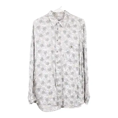 Enrico Maria Meco Patterned Shirt - Medium White Cotton