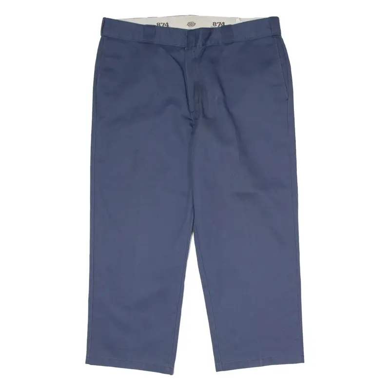 DICKIES 874 Workwear Mens Twill Trousers Blue Regular Straight W40 L23