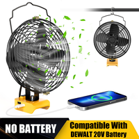 Portable Jobsite Fan for Dewalt 20v Battery, Battery Not Included, Cordless Works Fan Battery Powered Fan 17W 3500RPM Portabl...