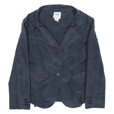 MOSCHINO Blazer Jacket Blue Womens UK 10