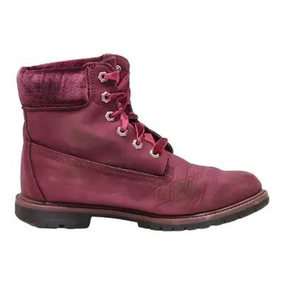 TIMBERLAND Timberland 6 Inch Lace-Up Boots Purple Leather Womens UK 7