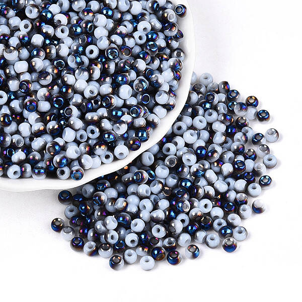 6/0 Half Plated Glass Beads