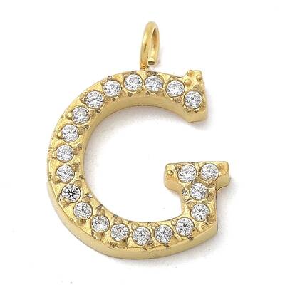 Ion Plating(IP) 304 Stainless Steel Micro Pave Cubic Zirconia Pendants