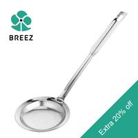 Steel Fat Skimmer Spoon – Extra-Large & Long Handle Fine Mesh Strainer for Cooking, Frying, Oil, Foam & Grease Removal Stai...