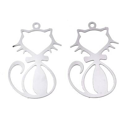 Tarnish Resistant 201 Stainless Steel Filigree Pendants
