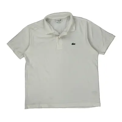 Lacoste Polo Shirt - Large White Cotton