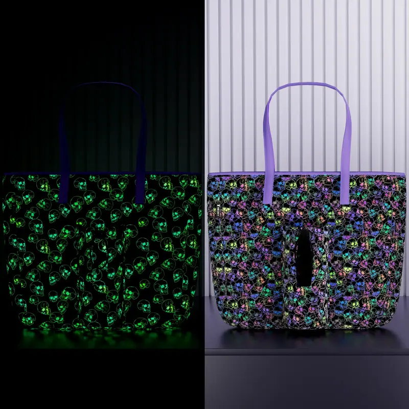 【Meoky】Halloween 15L Tote Bag,Large Capacity Casual Fashion Crossbody Bag, Hold a Laptop,Carry a Water Bottle, Can Be Reu...