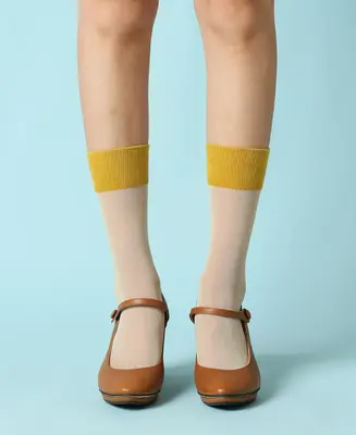 Women's Sheer Socks Noe - Scallop Shell