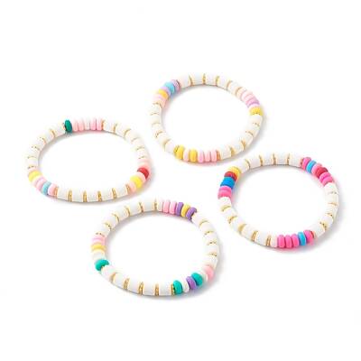 Handmade Polymer Clay Beads Stretch Bracelets