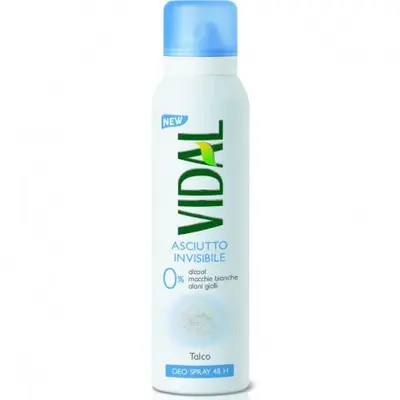 Vidal Vidal Invisible Dry Talc Spray Deodorant 48H 150 Ml