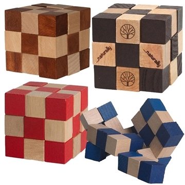 150 Custom Wooden Elastic Cube Puzzle - Eco-friendly