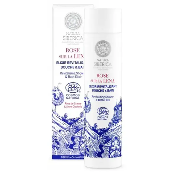 Natura Siberica Lena Rose Elisir Rivitalizzante per Doccia e Bagno 200ml