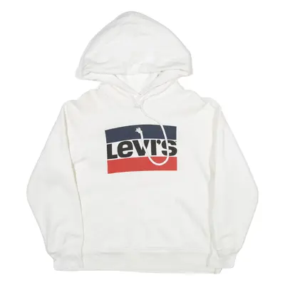LEVI'S Womens White Hoodie M