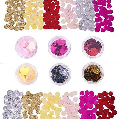 OLYCRAFT 6 Boxes 12mm Flat Round Sequin Paillettes Metallic Loose Sequins for Jewelry Making