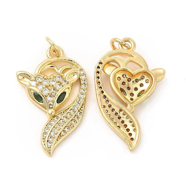 Brass Micro Pave Cubic Zirconia Pendants