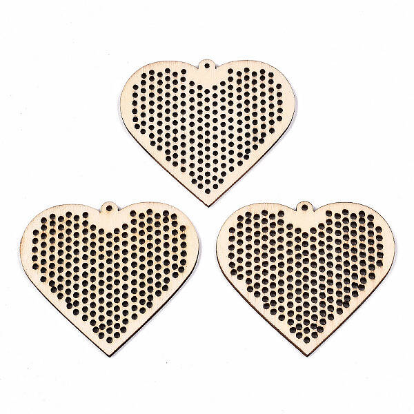 Undyed Natural Wooden Big Pendants
