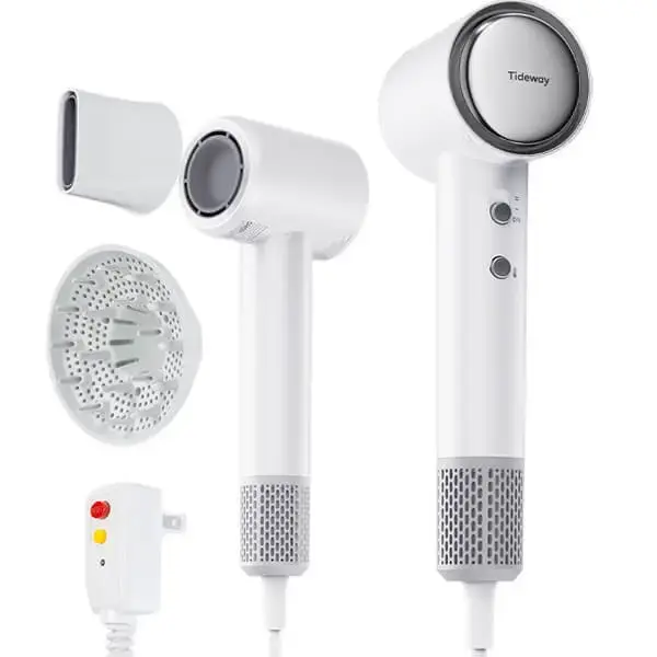 Tideway SilkJet Titanium High-speed Hair Dryer 110,000 RPM Brushless Motor Blow Dryer w/ Ionic Technology  4 Temperature Sett...
