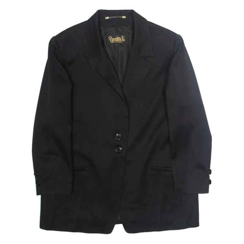 PIERRETTA B Womens Blazer Jacket Black XL