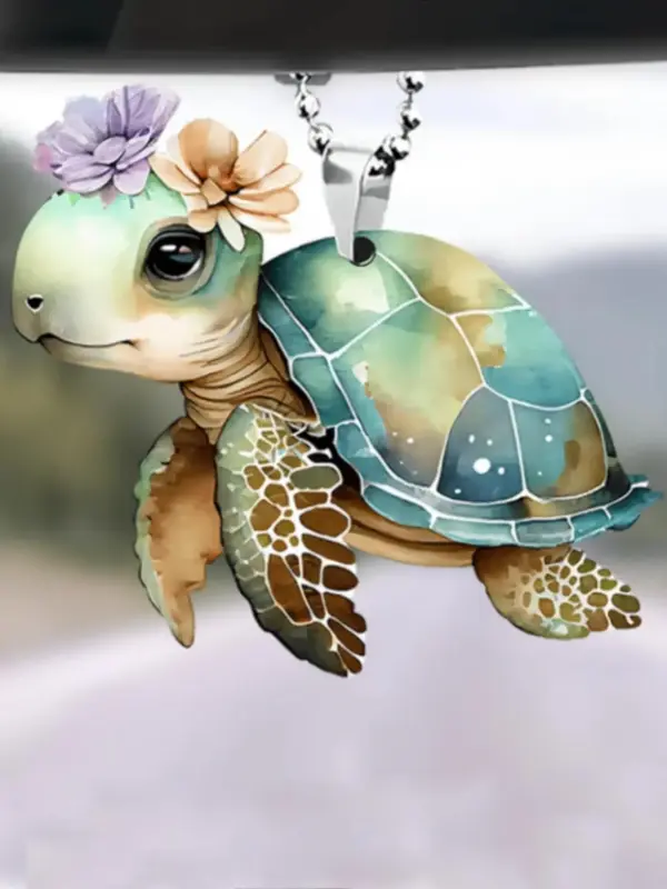 1 Piece Cute Turtle Shaped Keychain, Acrylic Keychain for Car Bag Decoration, Exquisite Bag Pendant Keychain