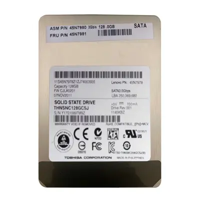 45N7980 IBM 128GB Multi-Level Cell SATA 3Gb/s 2.5-Inch Solid State Drive