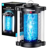 Portable Durable Minimoon Bug Zapper Outdoor - Upgraded Dual LED, 4200V, 15WElectric Fly & MosquitoTrap forYard/Patio, USB/Pr...