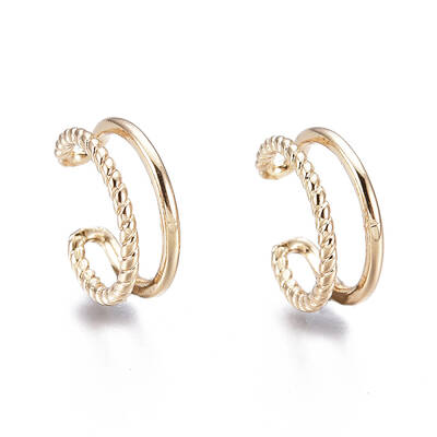 Brass Cuff Earrings