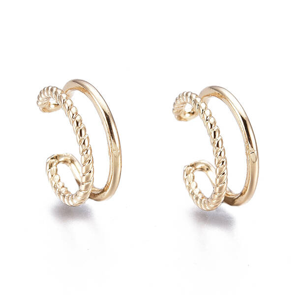 Brass Cuff Earrings