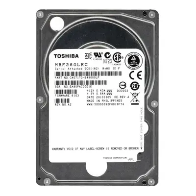 MBF260LRC Toshiba 600GB 6Gb/s SAS 10000 2.5-inch 16MB Hard Drive