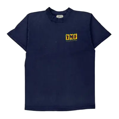 Single Stitch Genius T-Shirt - Large Navy Cotton