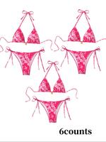 Women's Polka Dot / Floral Print Bikini Set, Halter Top Swimwear Top & Swim Bottom Swimsuit Set, Fashion Chic Ladies Bikinis ...