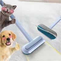 Pet Hair Remover, Pet Hair Removal Tool with Extra Long Handle, Cat Lint Squeegee for Furniture, Carpet, Clothes, Bedding, Ca...