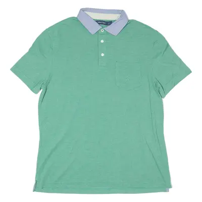 NAUTICA Polo Shirt Green Short Sleeve Mens L