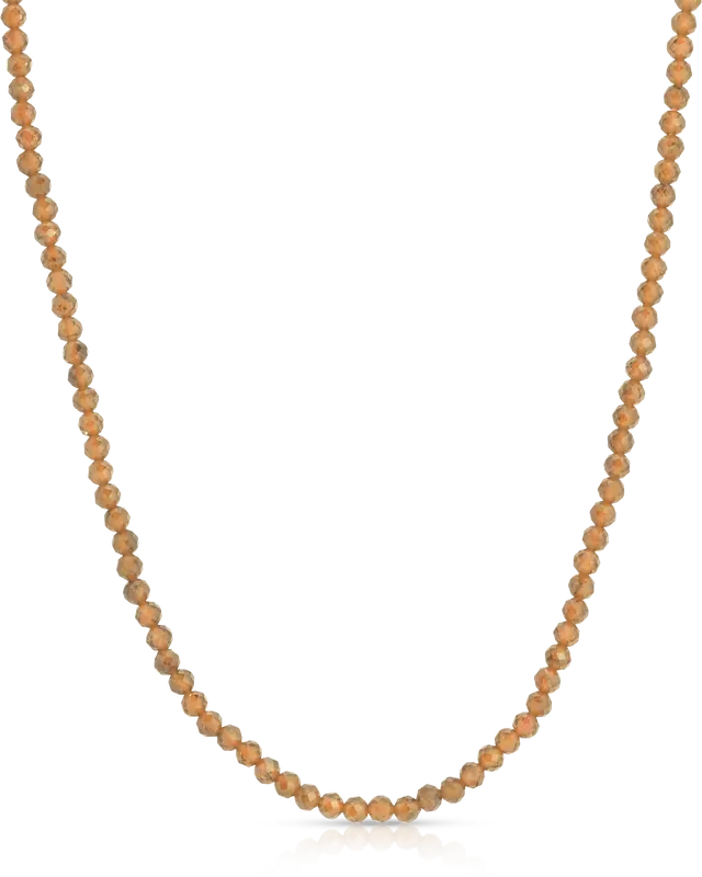 Imperial Topaz 3mm Necklace | Metal Color: Silver