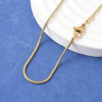 Ion Plating(IP) 304 Stainless Steel Snake Chains Necklaces